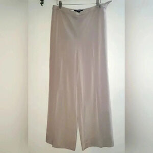 EllenTracy High Waist Wide Palazzo Leg Flat Front Pants  sz 12 FlowyTriacetate